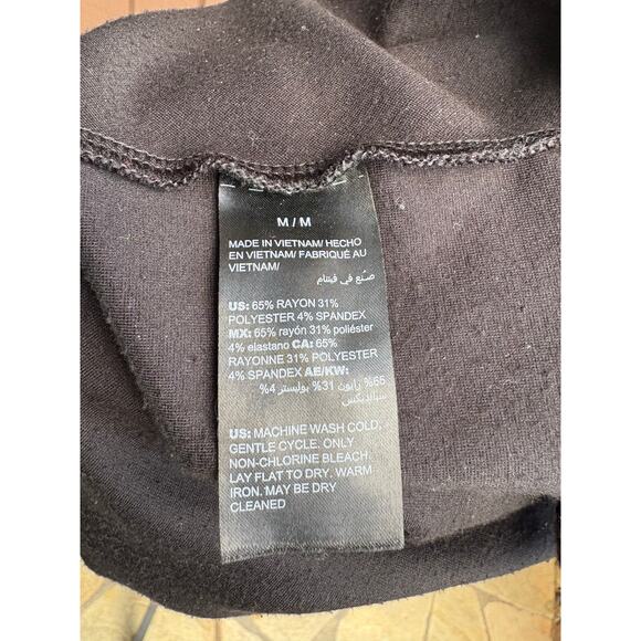 WHBM Black Side Tie Ruched Waist T Shirt Mini Dress - M - Picture 8 of 10